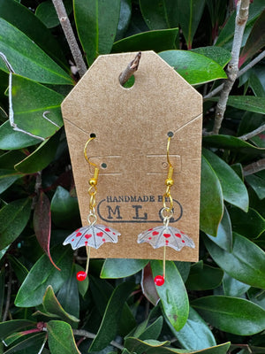 Raindrop Romance Earrings | Whimsical Romantic Jewelry Gift by Mushroom Lady Co, handmade jewelry detail photo 2