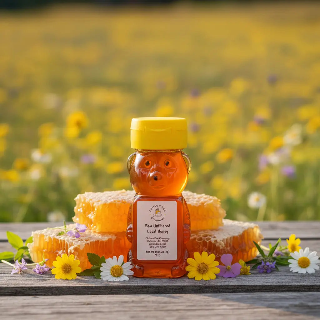 Raw Wildflower Honey - Pure Alabama Honey by Chilton Bee Company, Southern food gift detail photo 4