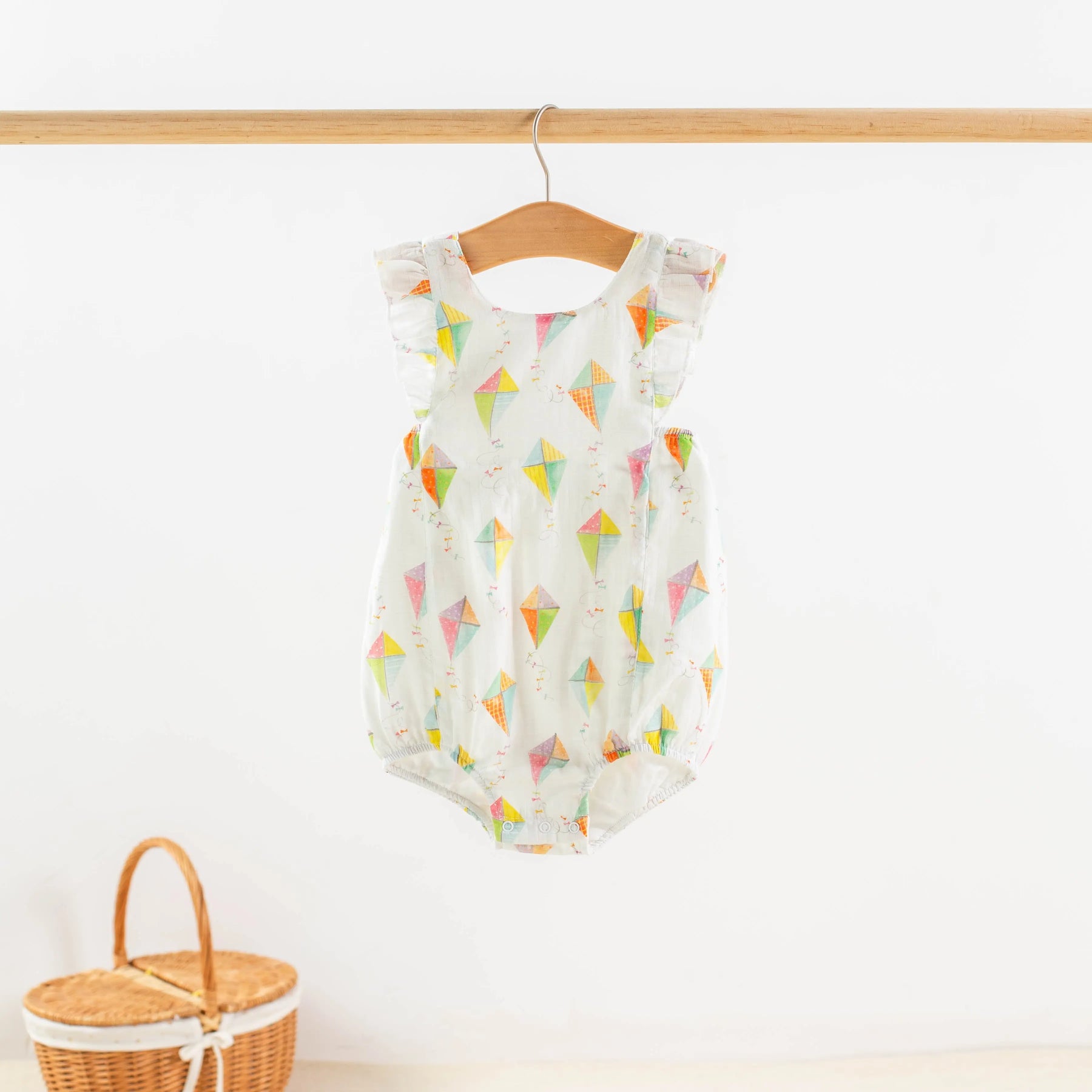 Reach for the Sky Organic Muslin Bubble Romper Nola Tawk