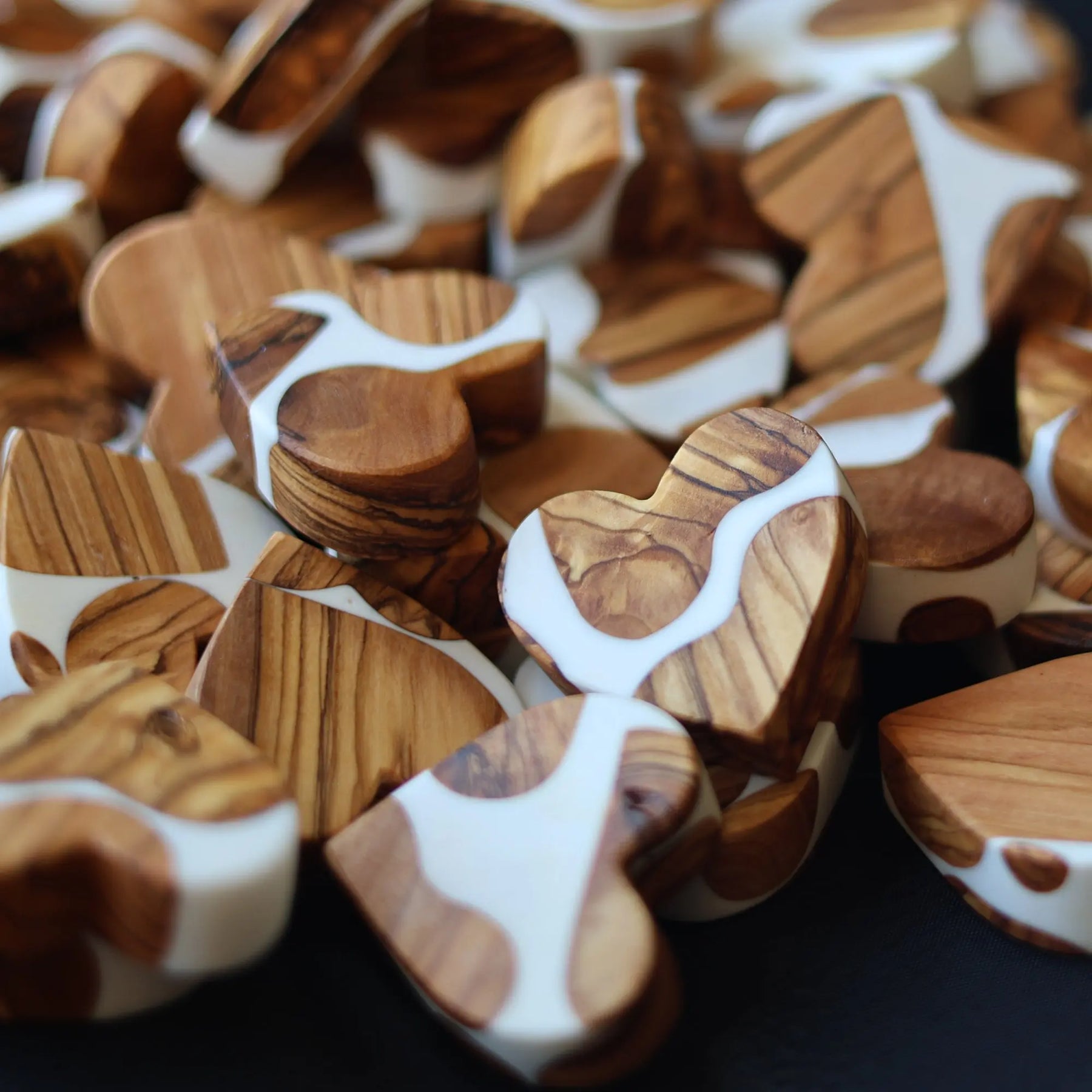 Reclaimed Olive & Resin Hearts by Dennehey Design Co., religious items detail photo 10