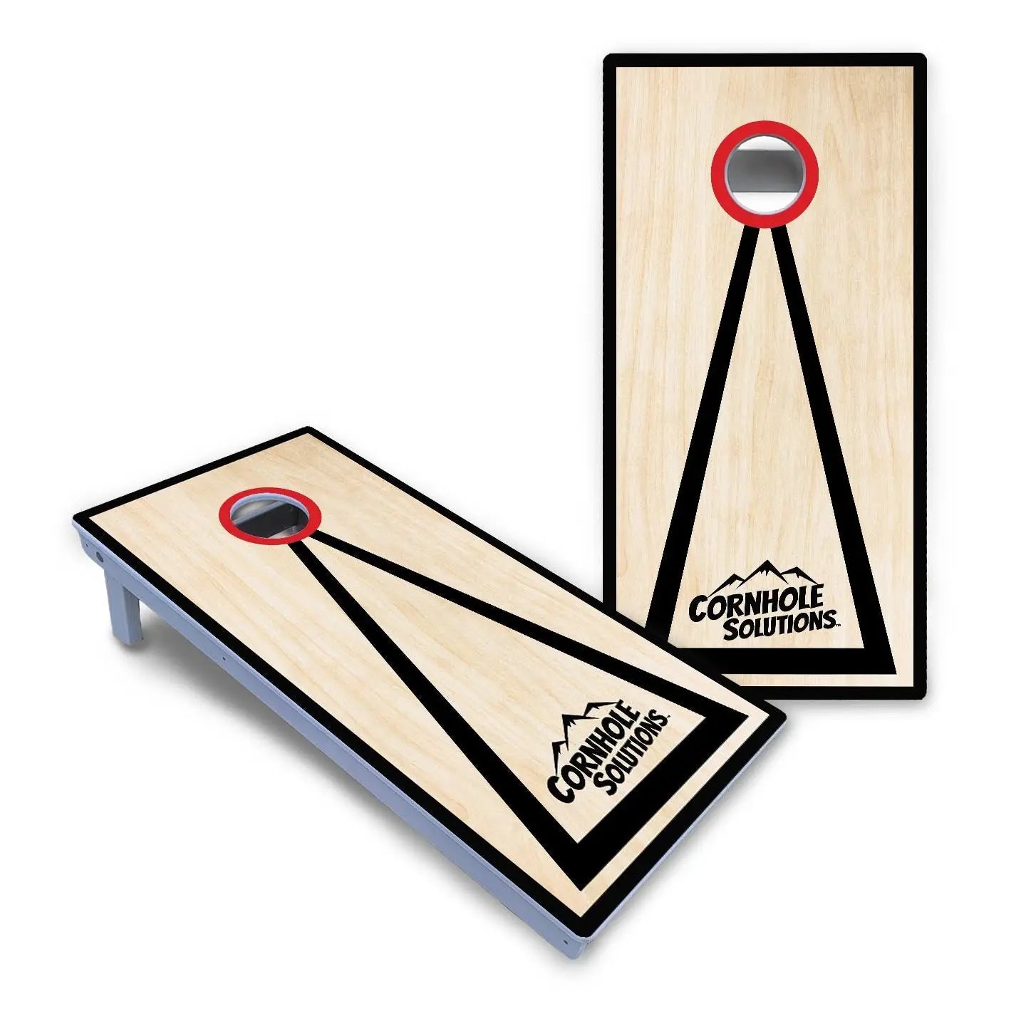 Red/Black Hole Ring Cornhole Boards - All Weather Series by Cornhole Solutions, handmade jewelry detail photo 2