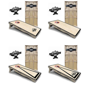 Red/Black Hole Ring Cornhole Boards - Pro Solution Elite Series Cornhole Solutions