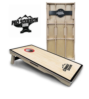 Red/Black Hole Ring Cornhole Boards - Pro Solution Elite Series Cornhole Solutions