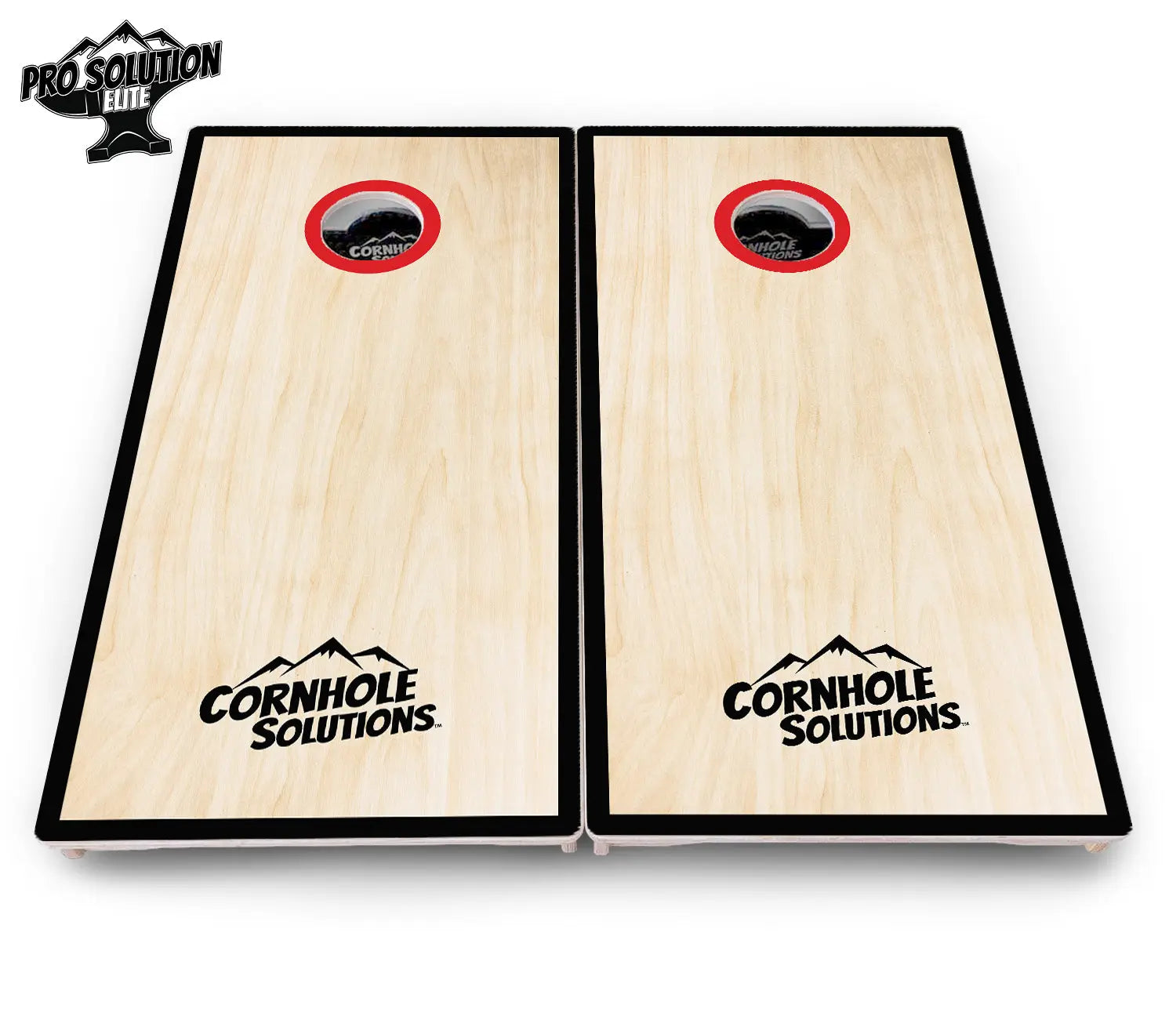 Red/Black Hole Ring Cornhole Boards - Pro Solution Elite Series Cornhole Solutions