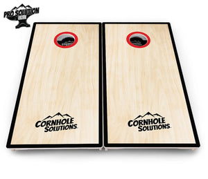 Red/Black Hole Ring Cornhole Boards - Pro Solution Elite Series Cornhole Solutions