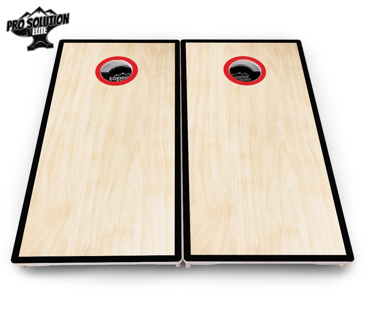 Red/Black Hole Ring Cornhole Boards - Pro Solution Elite Series Cornhole Solutions