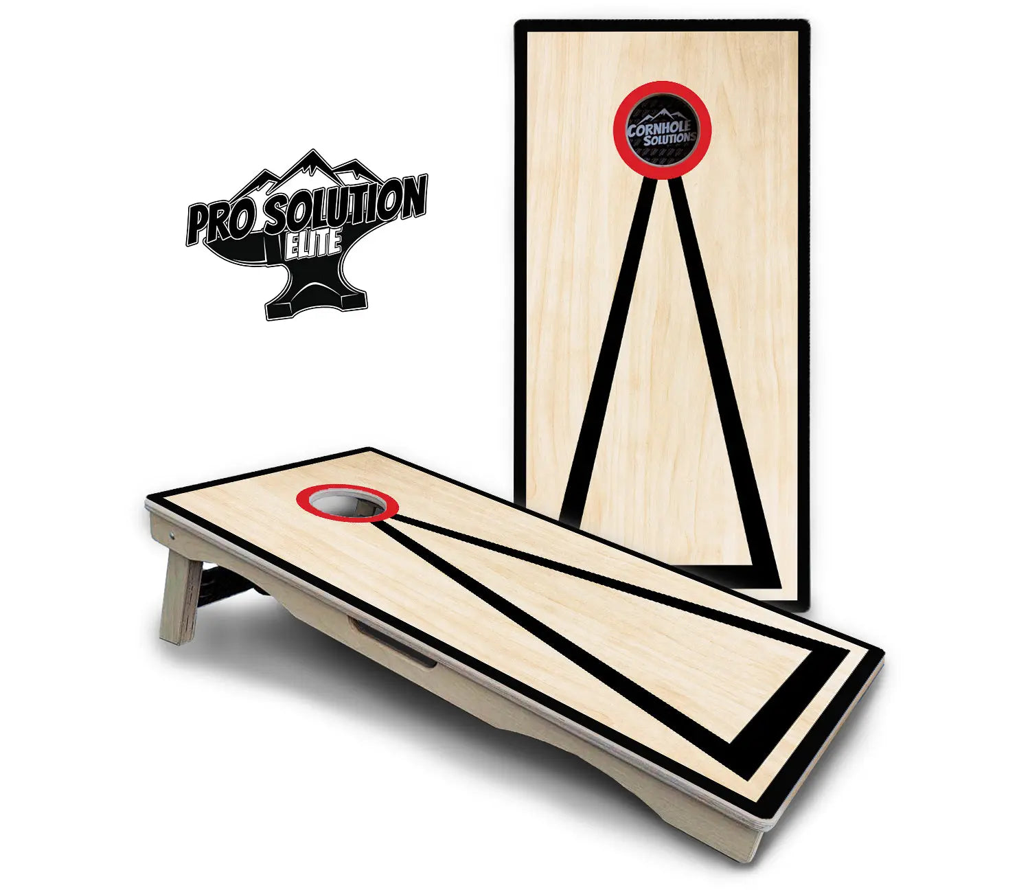 Red/Black Hole Ring Cornhole Boards - Pro Solution Elite Series Cornhole Solutions