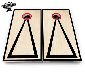 Red/Black Hole Ring Cornhole Boards - Pro Solution Elite Series Cornhole Solutions