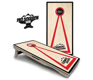 Red/Black Hole Ring Cornhole Boards - Pro Solution Elite Series Cornhole Solutions