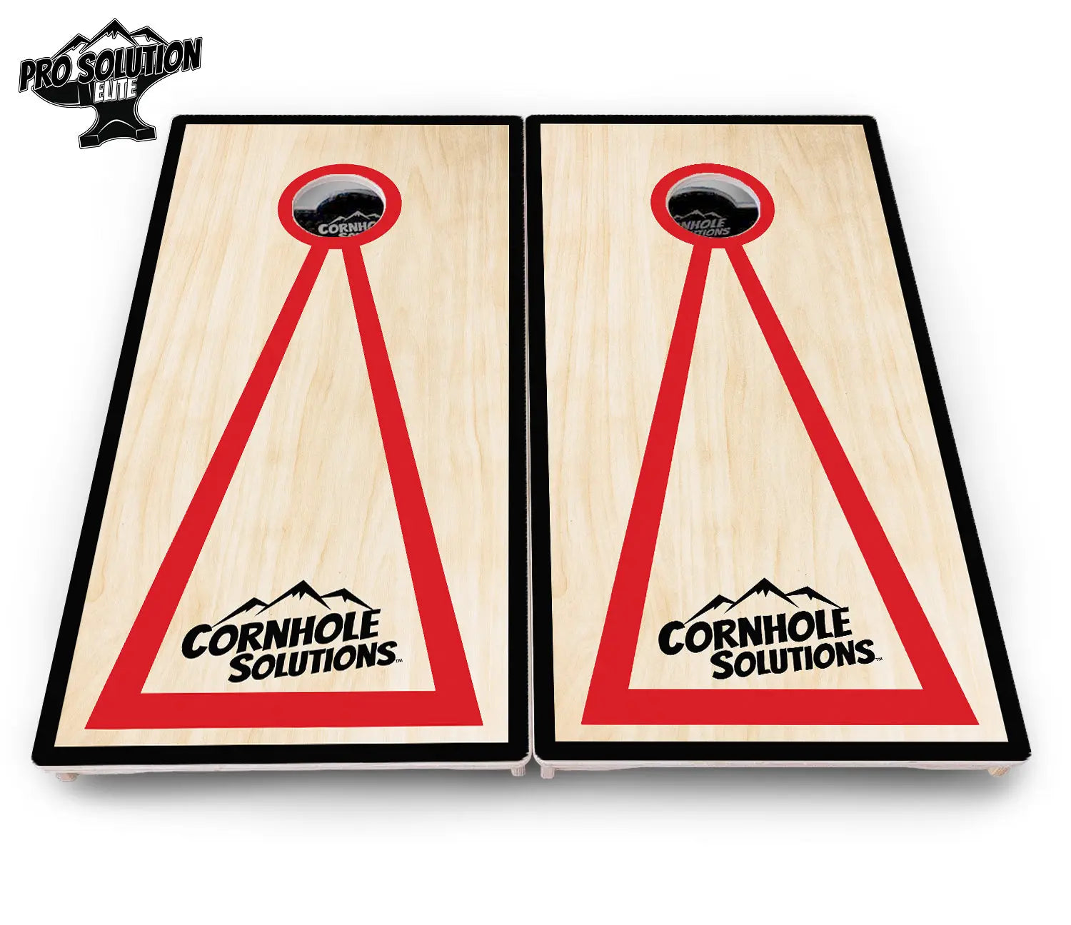 Red/Black Hole Ring Cornhole Boards - Pro Solution Elite Series Cornhole Solutions