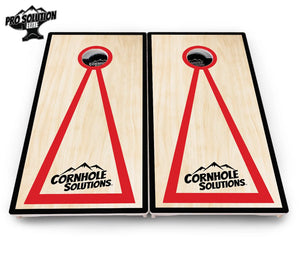 Red/Black Hole Ring Cornhole Boards - Pro Solution Elite Series Cornhole Solutions