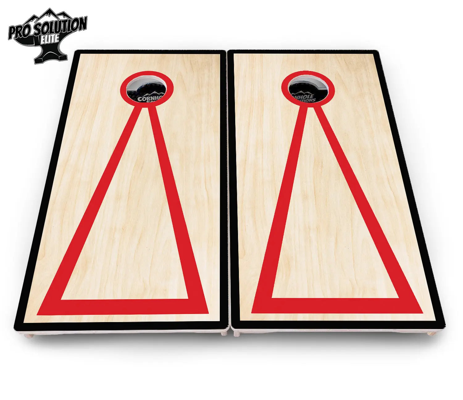 Red/Black Hole Ring Cornhole Boards - Pro Solution Elite Series Cornhole Solutions