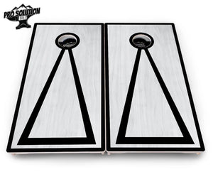 Red/Black Hole Ring Grey Wash Cornhole Boards - Pro Solution Elite Series Cornhole Solutions
