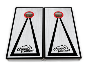 Red/Black Hole Ring Grey Wash Cornhole Boards - Professional Tournament Series by Cornhole Solutions, handmade jewelry detail photo 2