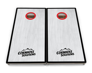 Red/Black Hole Ring Grey Wash Cornhole Boards - Professional Tournament Series by Cornhole Solutions, handmade jewelry detail photo 11