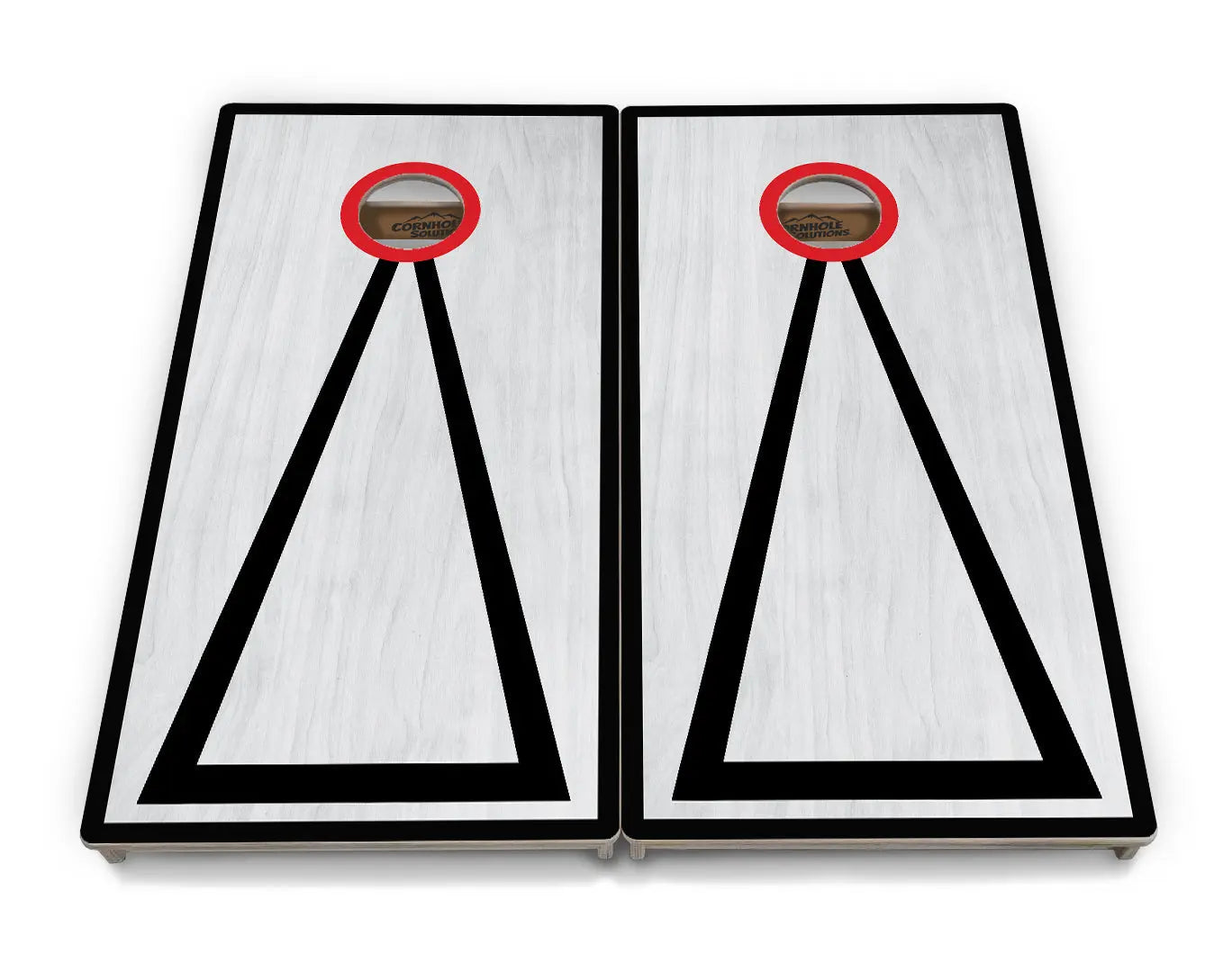 Red/Black Hole Ring Grey Wash Cornhole Boards - Professional Tournament Series by Cornhole Solutions, handmade jewelry detail photo 18
