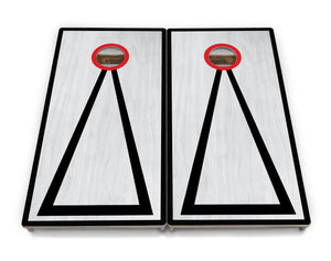 Red/Black Hole Ring Grey Wash Cornhole Boards - Professional Tournament Series by Cornhole Solutions, handmade jewelry detail photo 18