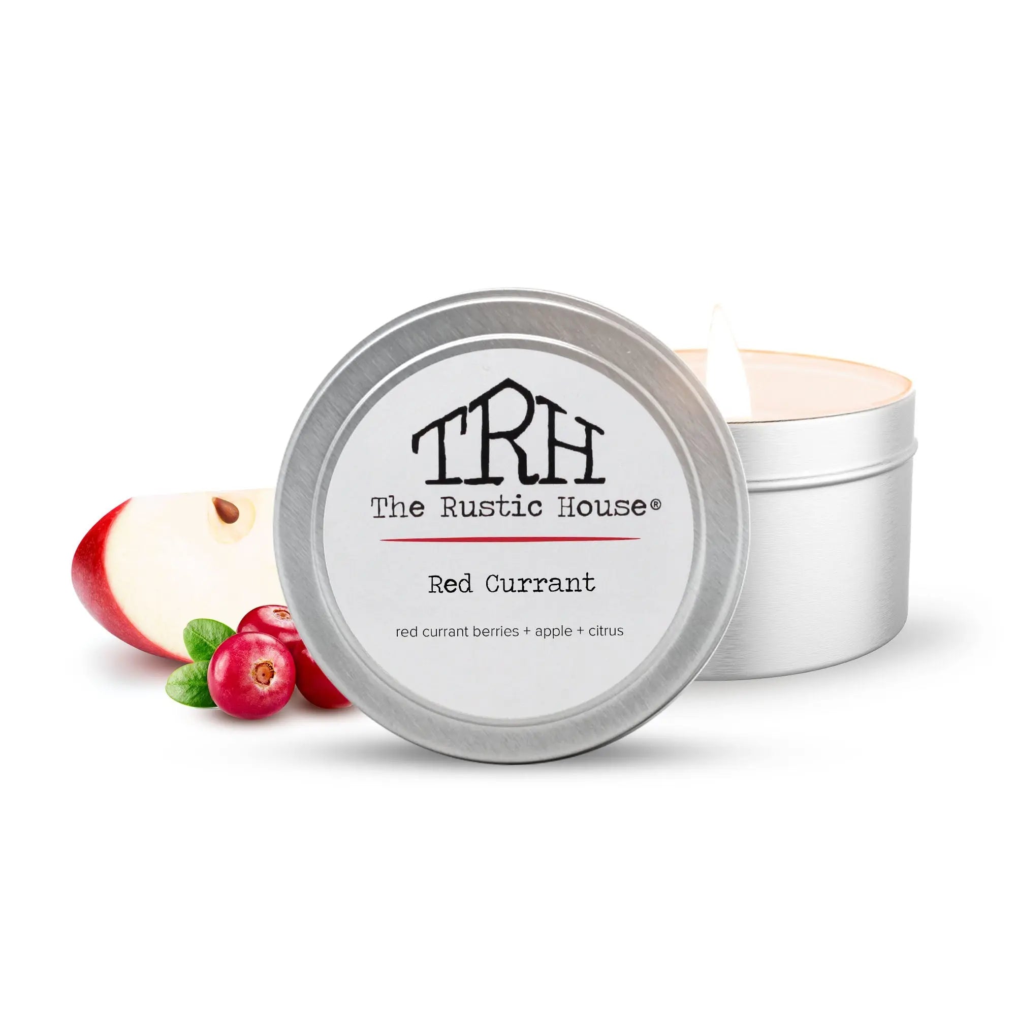 Red Currant Travel Tin by The Rustic House, scented candle main product photo