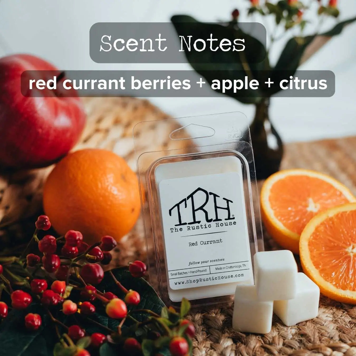 Red Currant Wax Melt by The Rustic House, scented candle detail photo 2