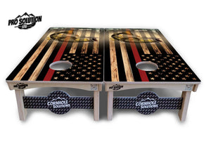 Red Line Deer & Fish Flag Cornhole Boards - Pro Solution Elite Series Cornhole Solutions