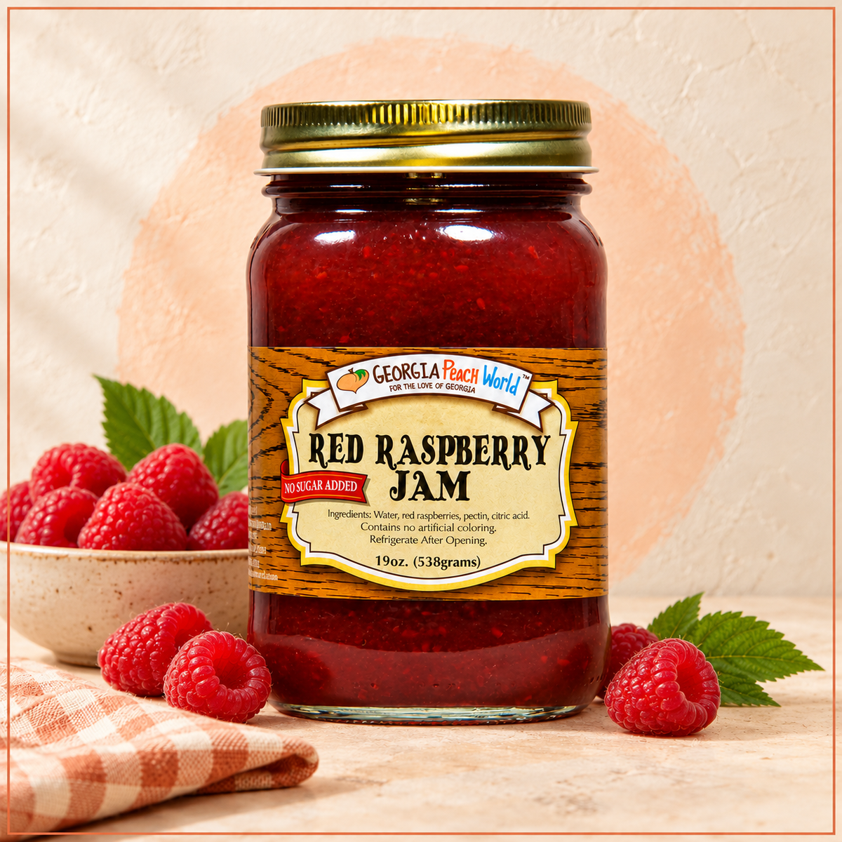 Red Raspberry Jam - No Sugar Added