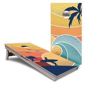 Retro Beach Cornhole Boards - Professional Tournament Series Cornhole Solutions