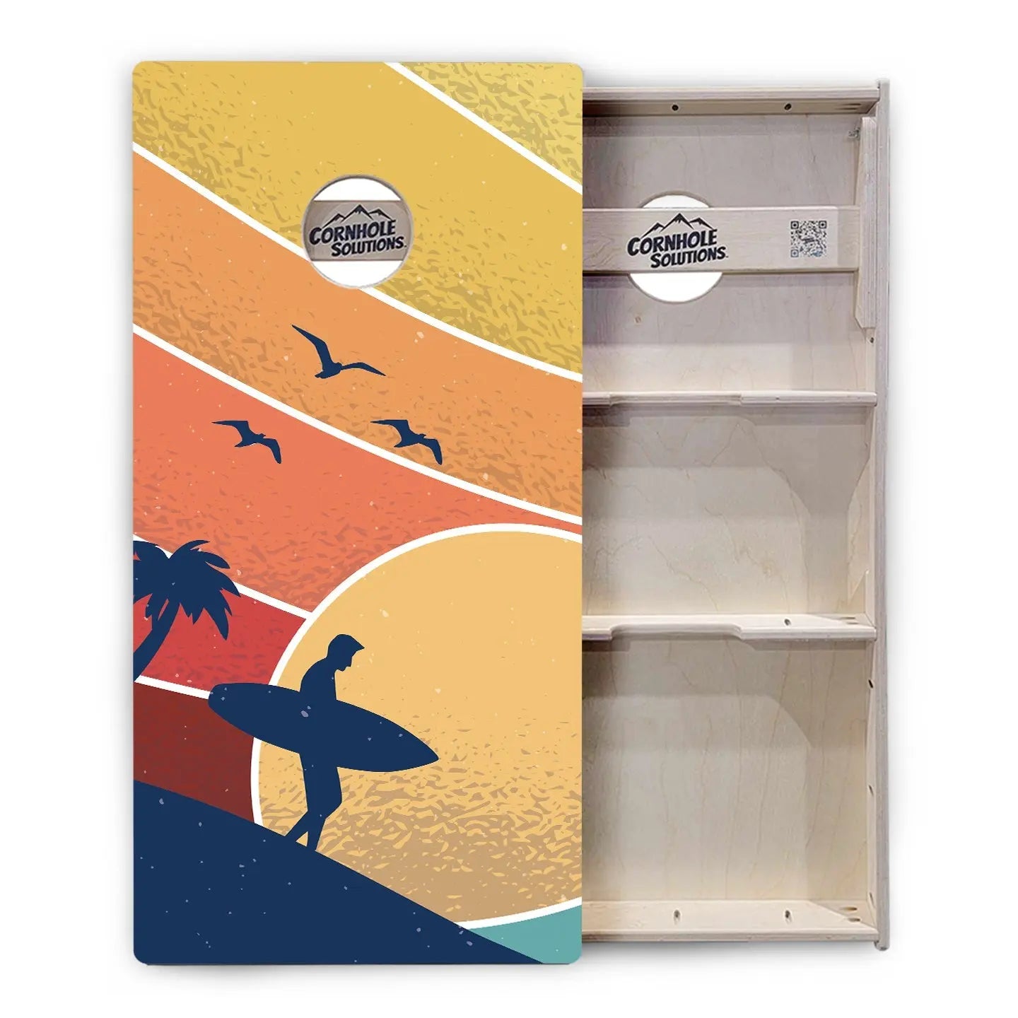 Retro Beach Cornhole Boards - Professional Tournament Series Cornhole Solutions