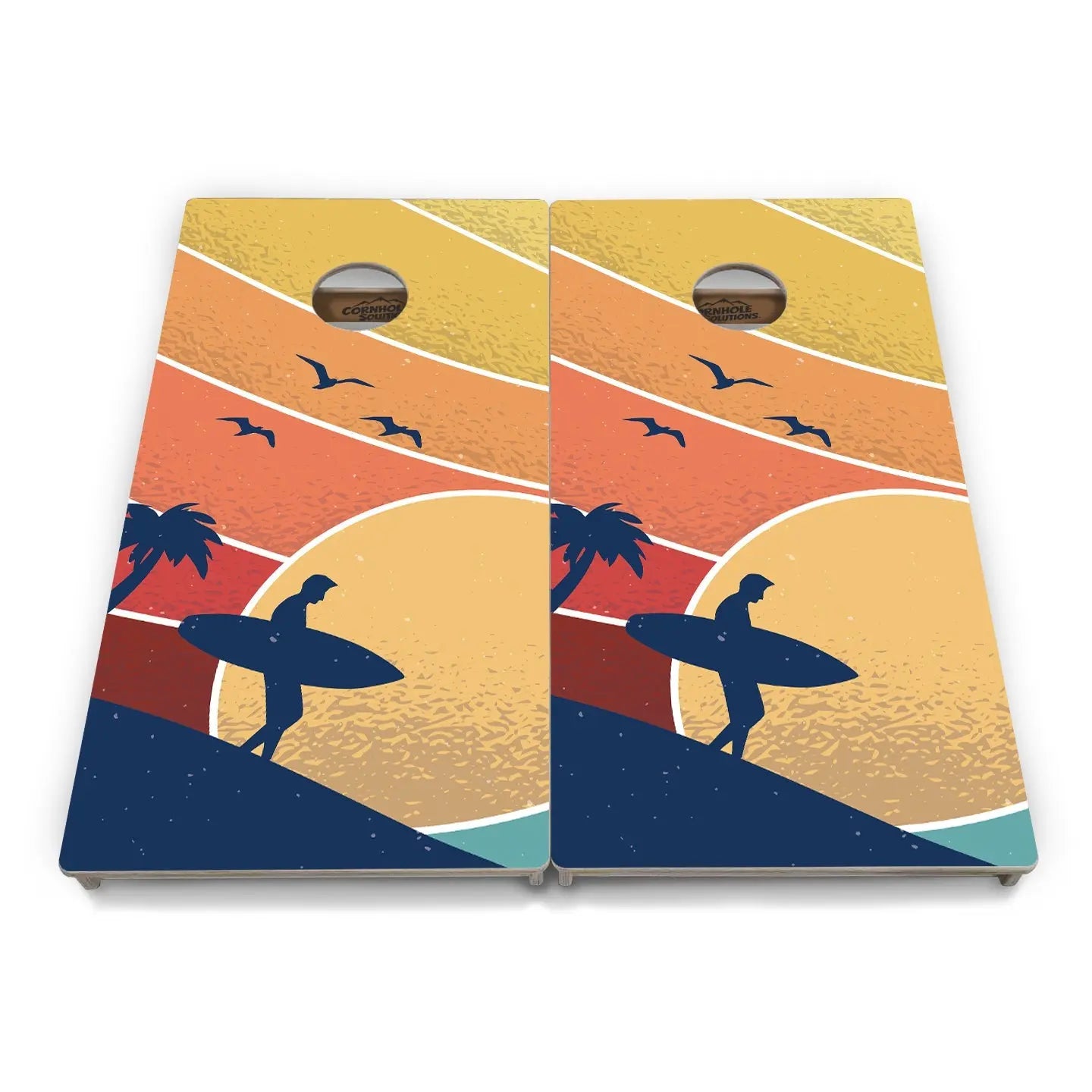 Retro Beach Cornhole Boards - Professional Tournament Series Cornhole Solutions