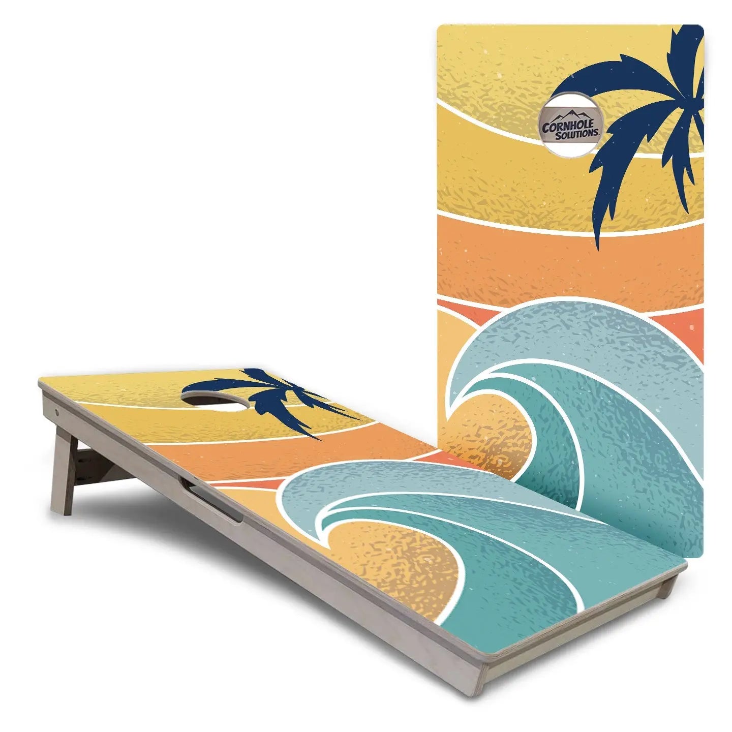 Retro Beach Cornhole Boards - Professional Tournament Series Cornhole Solutions