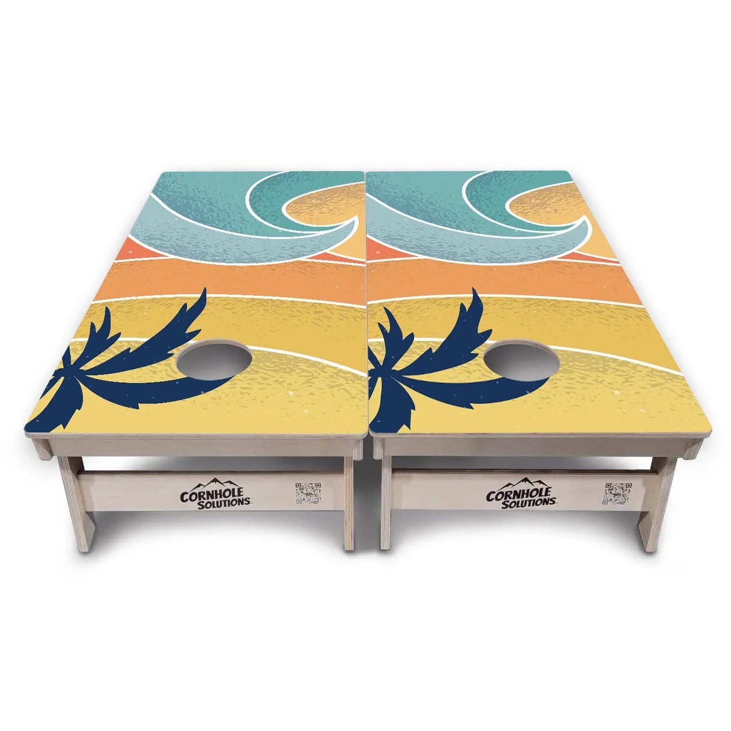 Retro Beach Cornhole Boards - Professional Tournament Series Cornhole Solutions