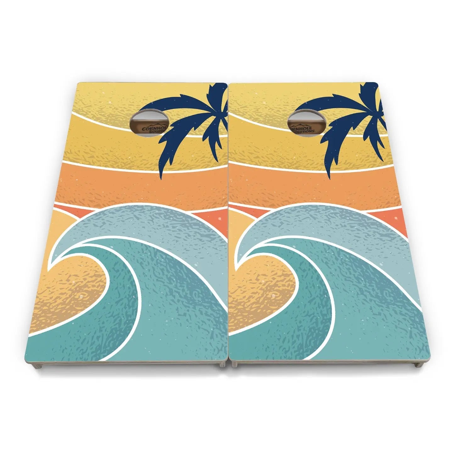 Retro Beach Cornhole Boards - Professional Tournament Series Cornhole Solutions