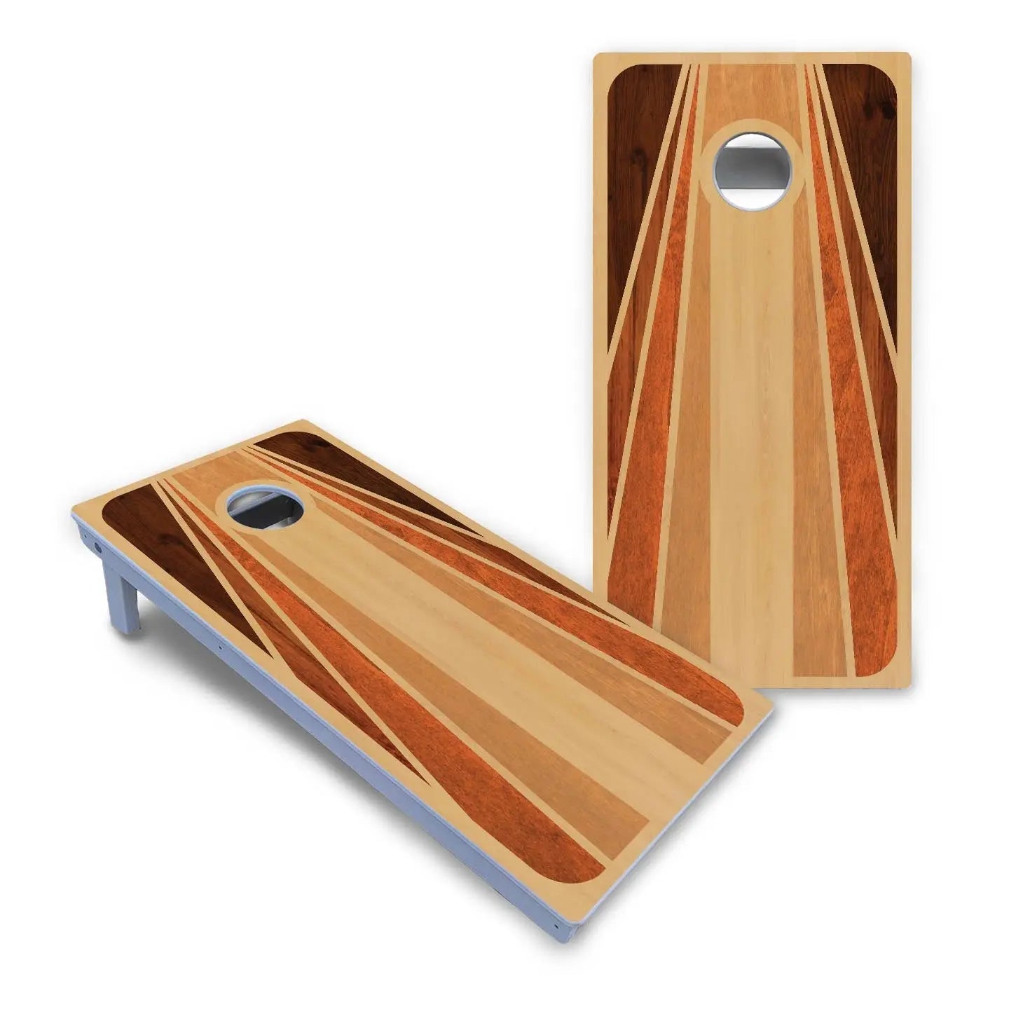 Retro Wood Cornhole Boards - All Weather Series by Cornhole Solutions, custom cornhole board detail photo 2