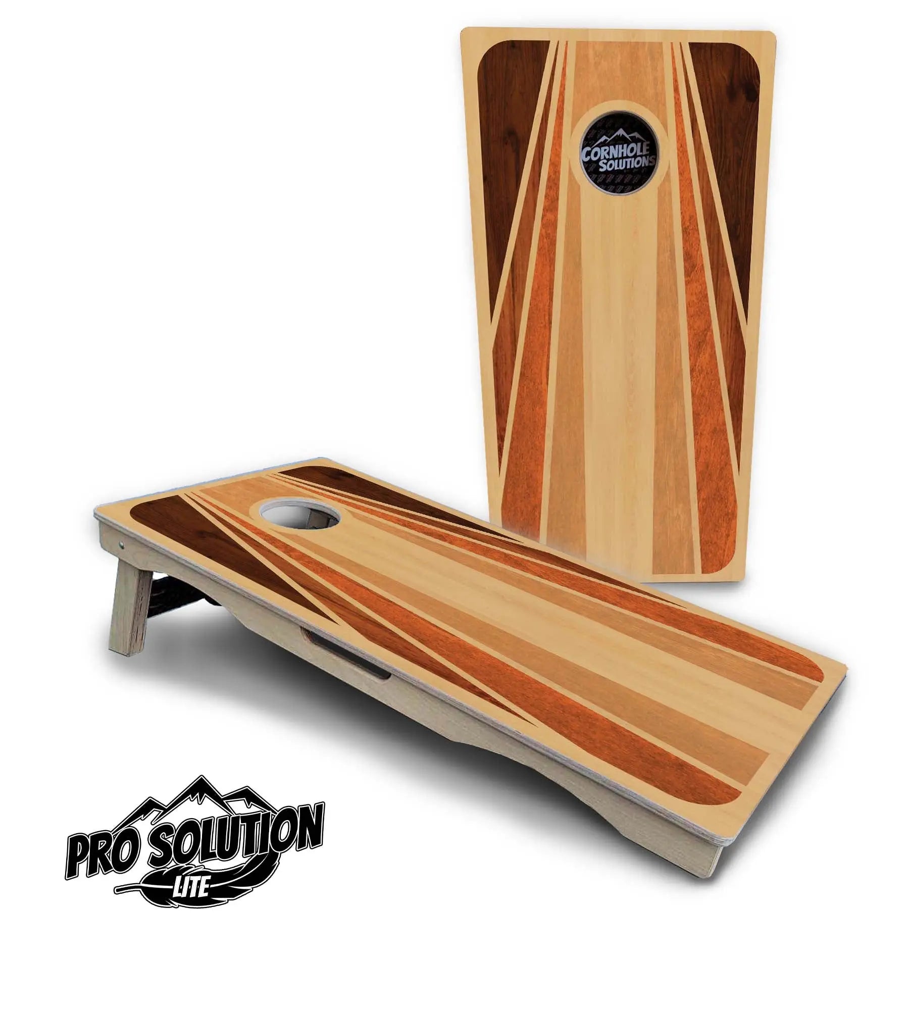 Retro Wood Cornhole Boards - Pro Solution Lite Series by Cornhole Solutions, custom cornhole board detail photo 2