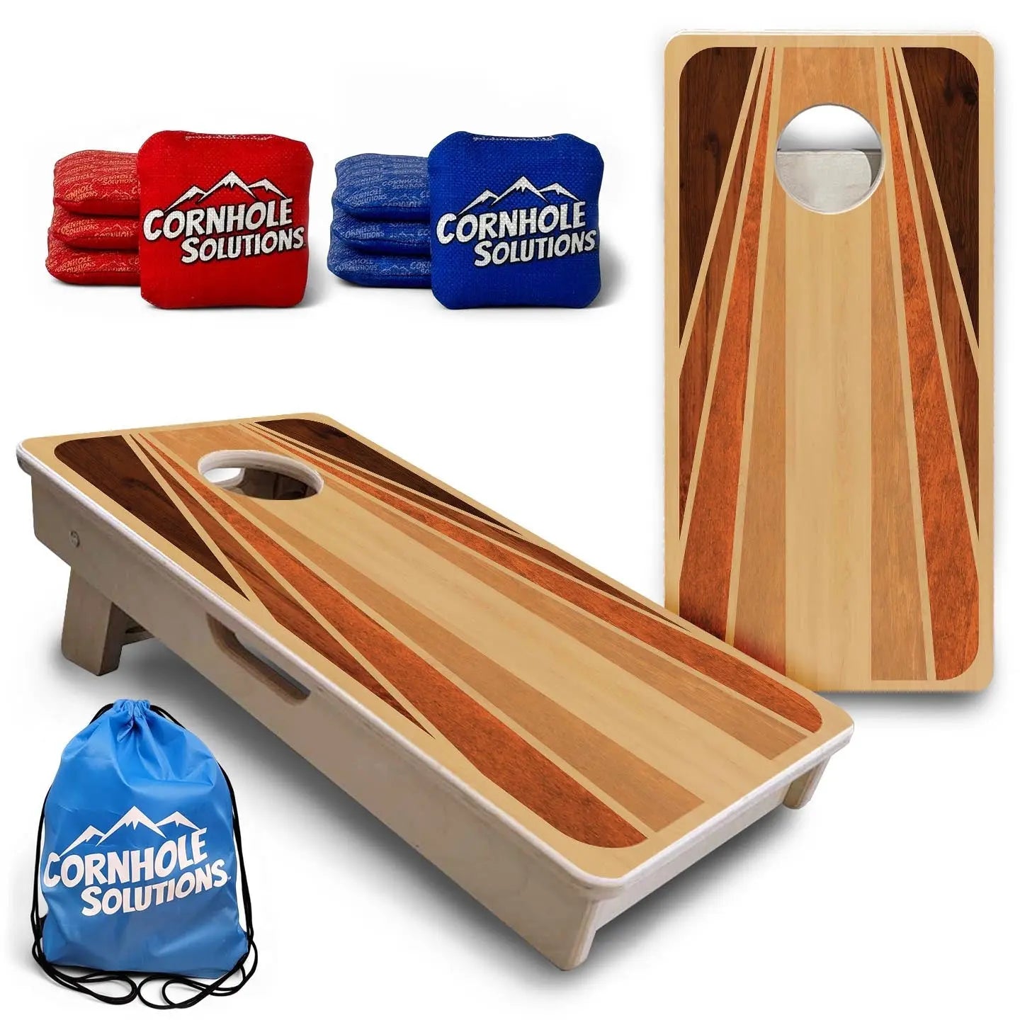 Retro Wood - Mini or Vacation Size Cornhole Boards by Cornhole Solutions, custom cornhole board main product photo