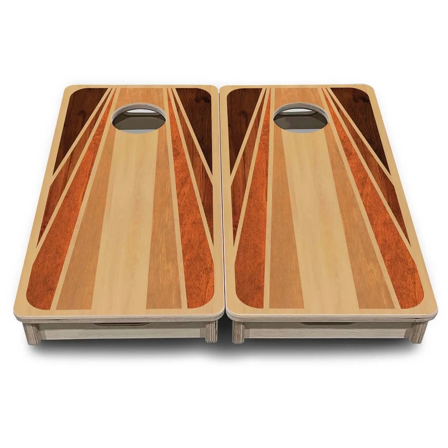 Retro Wood - Mini or Vacation Size Cornhole Boards by Cornhole Solutions, custom cornhole board detail photo 2