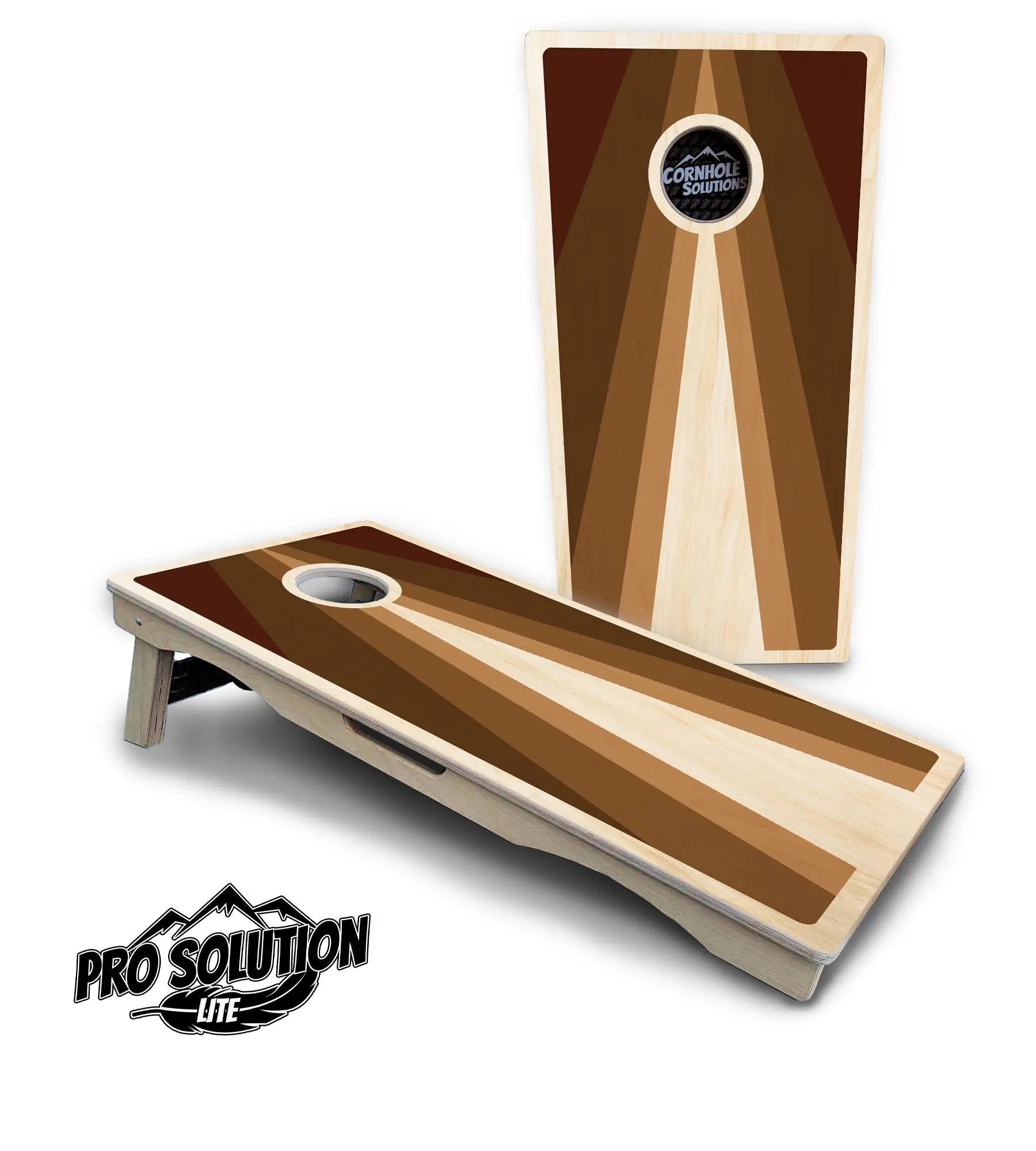 Retro Wood Triangle Cornhole Boards - Pro Solution Lite Series Cornhole Solutions