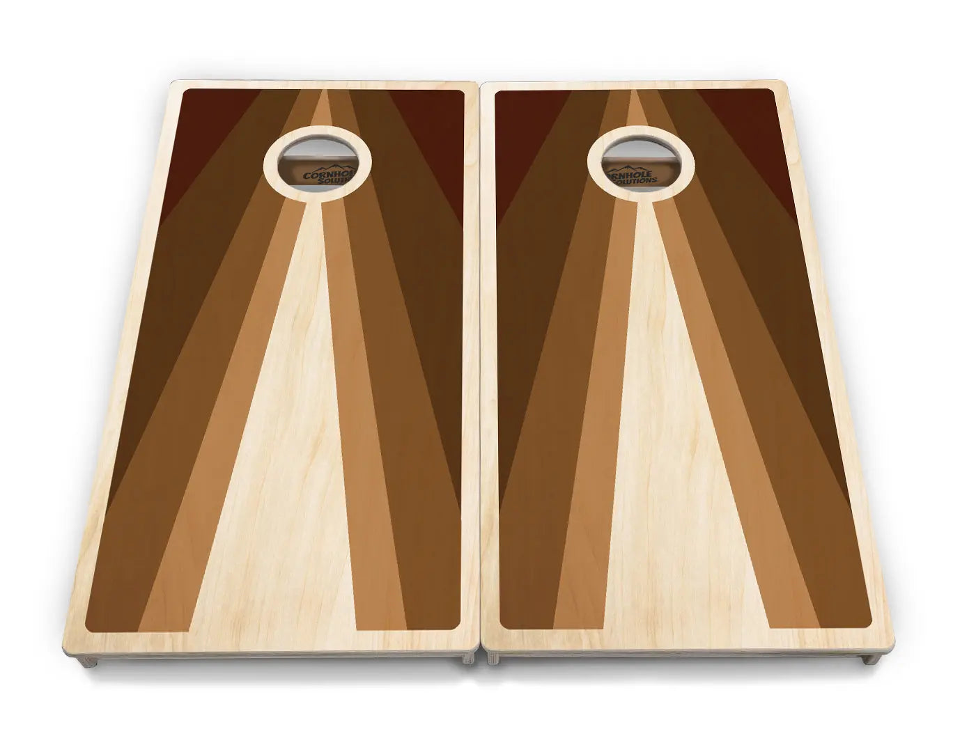 Retro Wood Triangle Cornhole Boards - Professional Tournament Series Cornhole Solutions