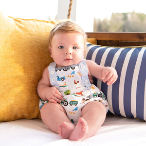 Reversible Farm Truck Sunsuit Seven Lantern Lane
