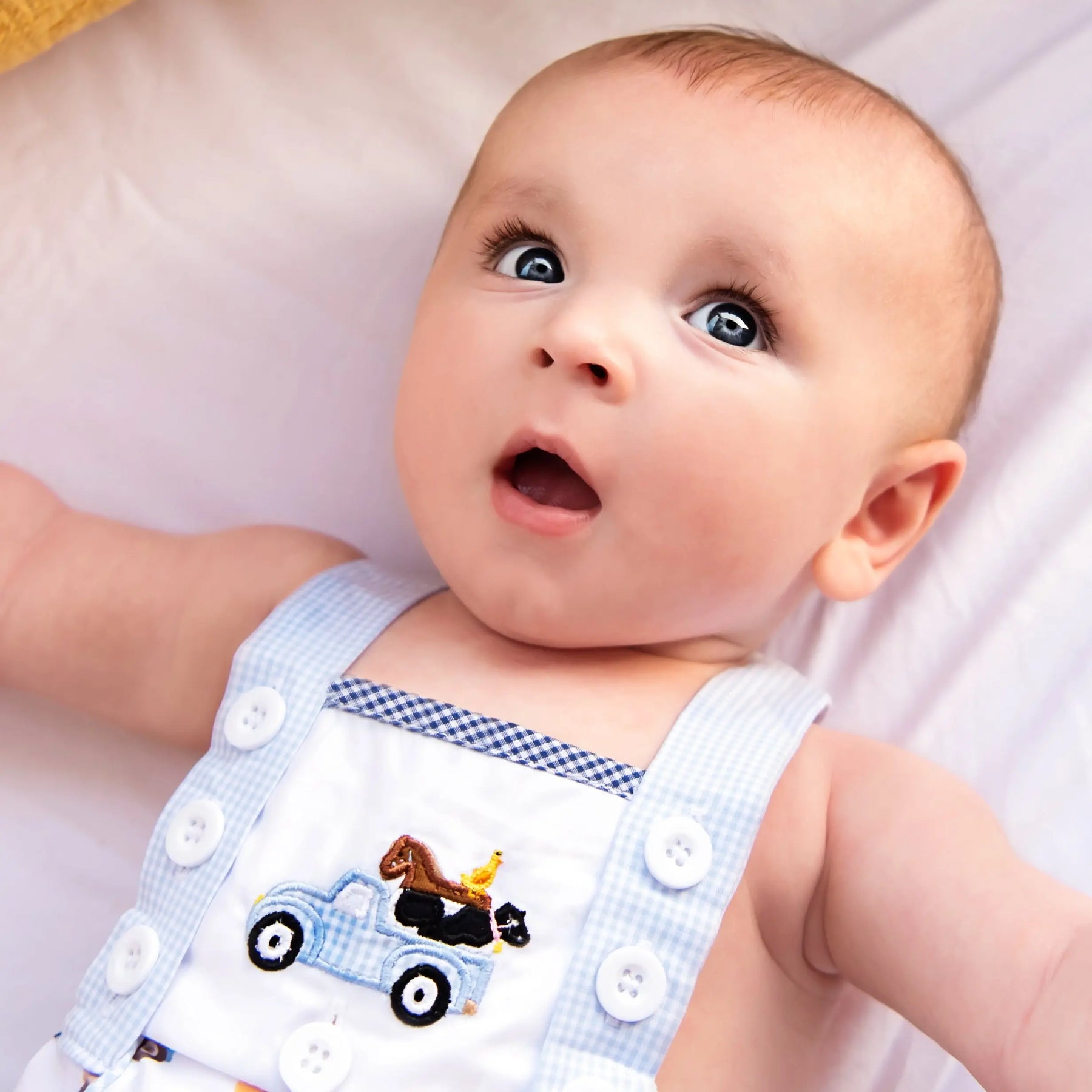 Reversible Farm Truck Sunsuit Seven Lantern Lane