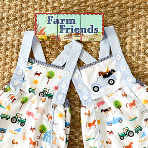 Reversible Farm Truck Sunsuit Seven Lantern Lane