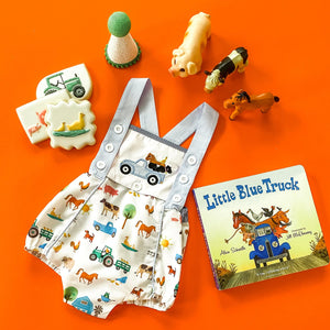 Reversible Farm Truck Sunsuit Seven Lantern Lane