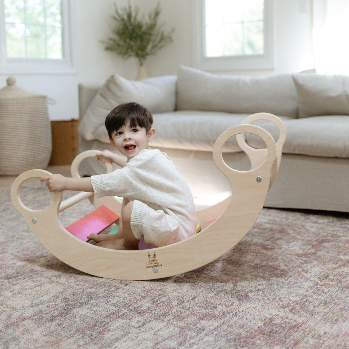 Climbing Arch by Bunny Hopkins, handcrafted wooden activity toy product and lifestyle photo 12
