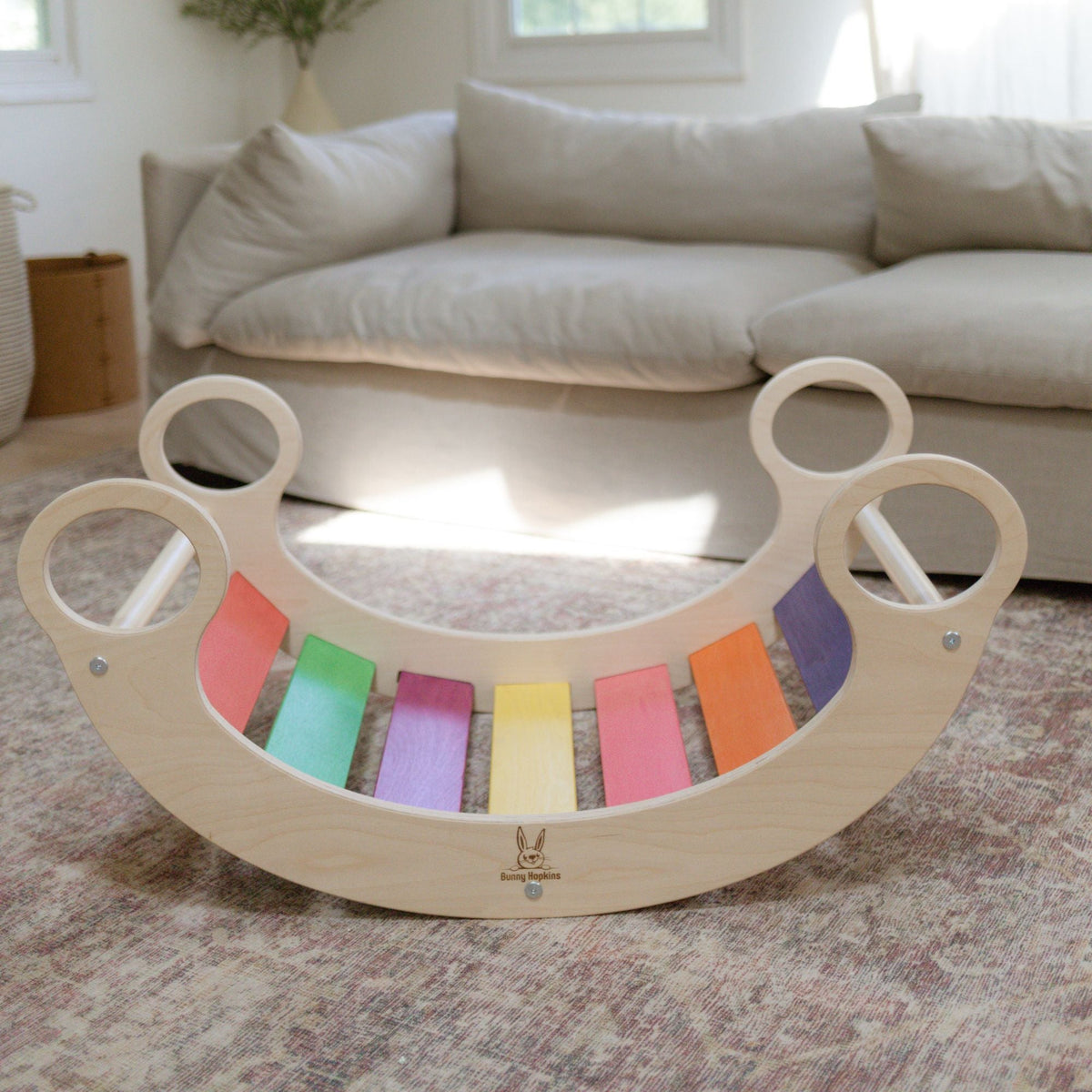 Climbing Arch by Bunny Hopkins, handcrafted wooden activity toy product and lifestyle photo 15
