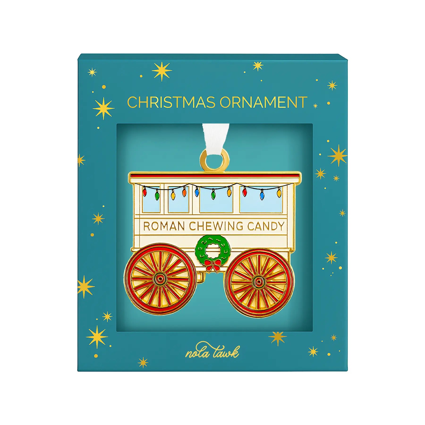 Roman Candy Cart Enamel Ornament Nola Tawk