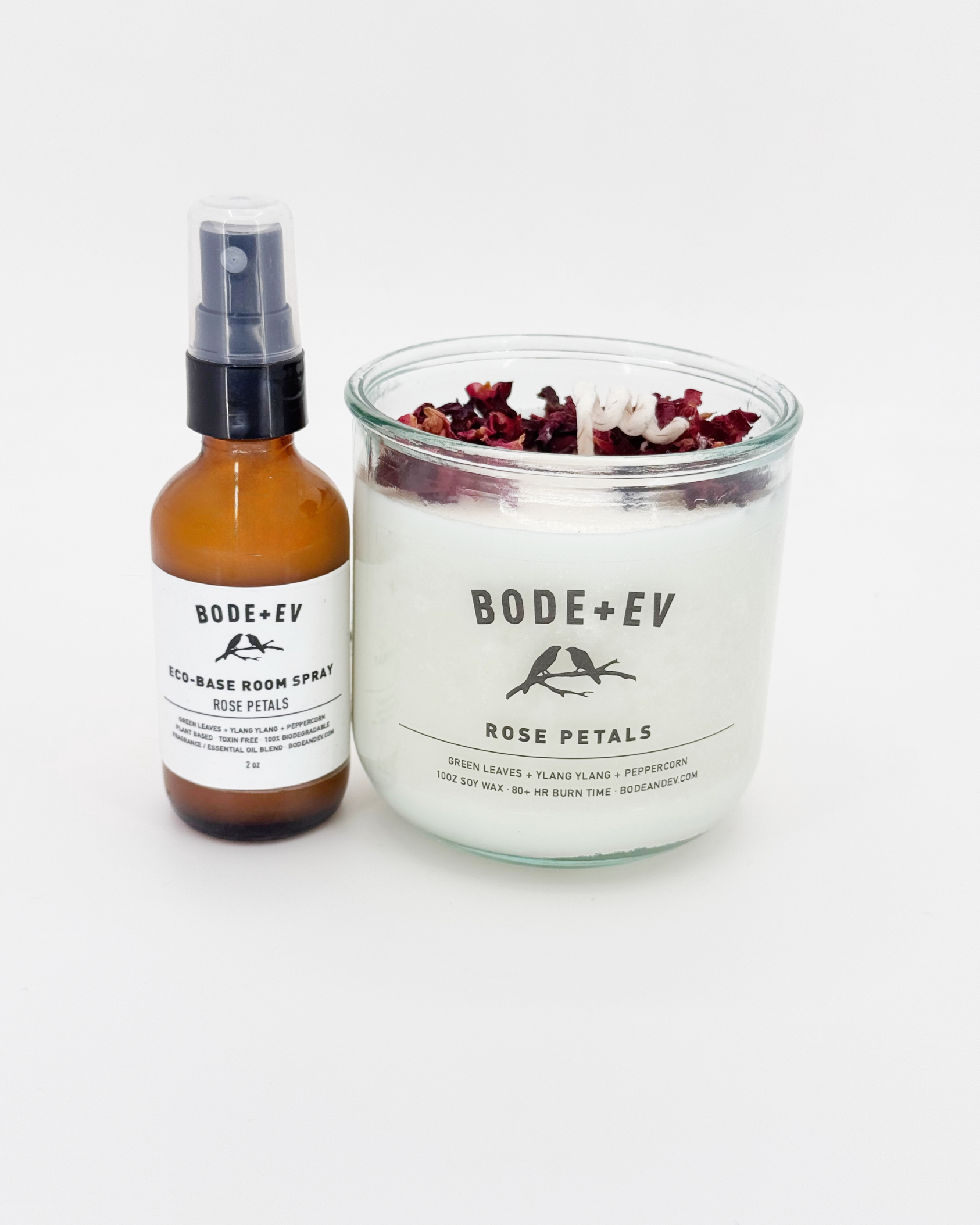 Soy Candle + Room Spray Gift Set | Self-Care Gift by Bode + Ev
