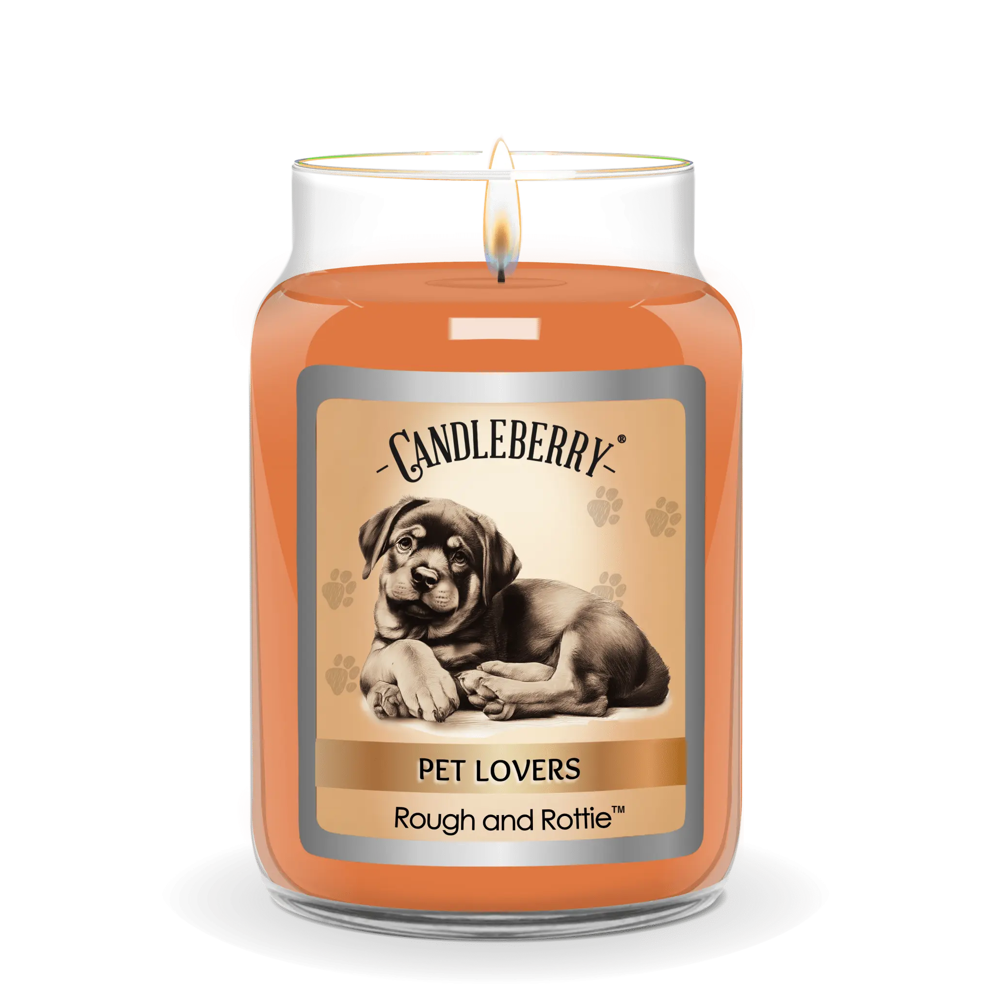 Rough and Rottie™ - Large Jar Candle (Collective) by The Candleberry® Candle Company, scented candle detail photo 2