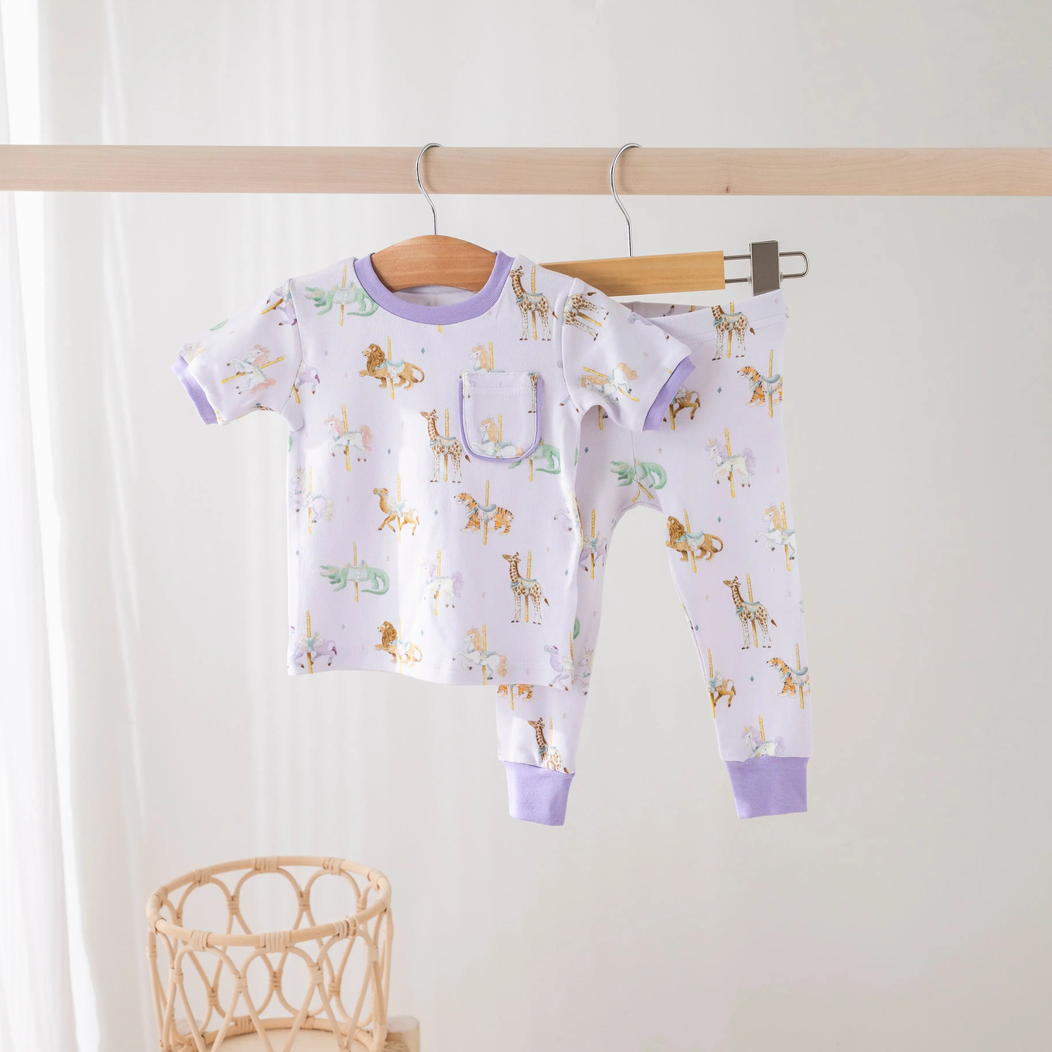Round & Round We Go Organic Cotton Pajamas by Nola Tawk, Southern food gift main product photo