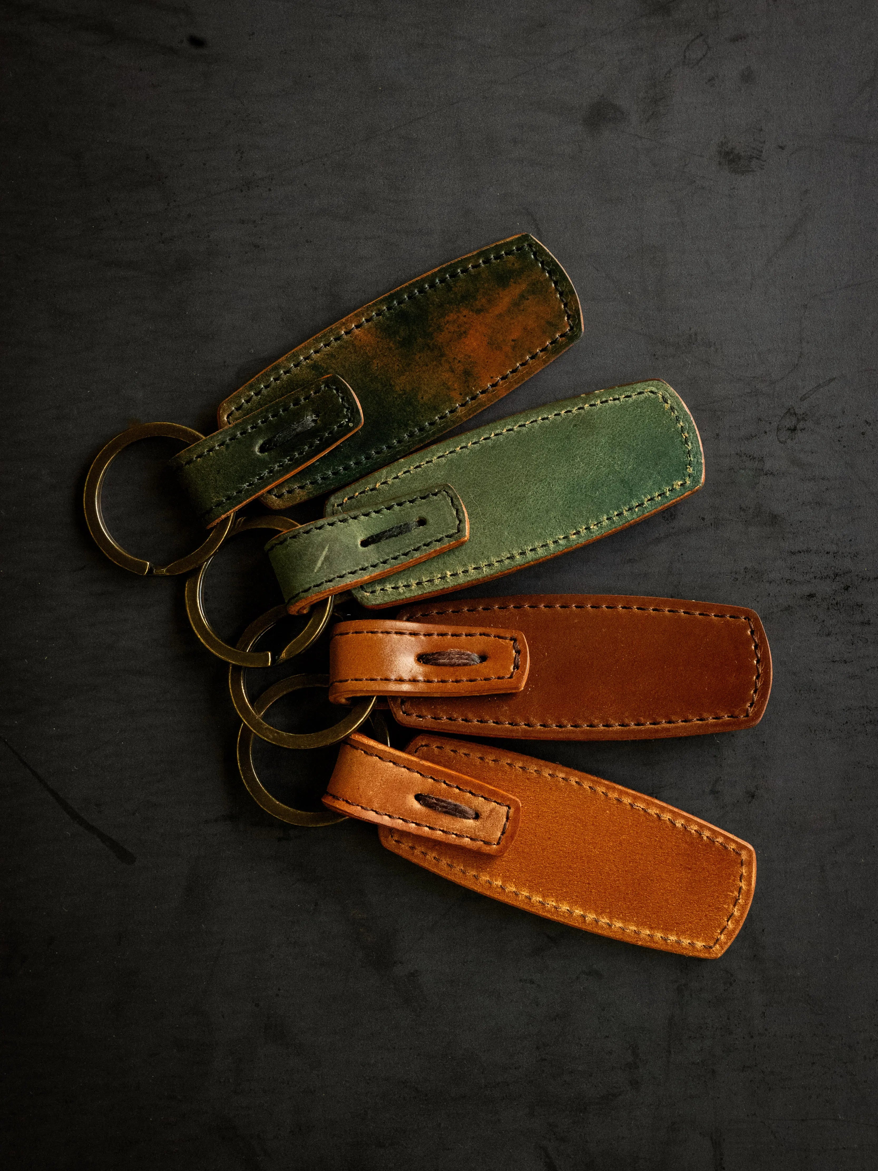 Rover Key Ring - Bourbon Horween Shell Cordovan Loyal Stricklin