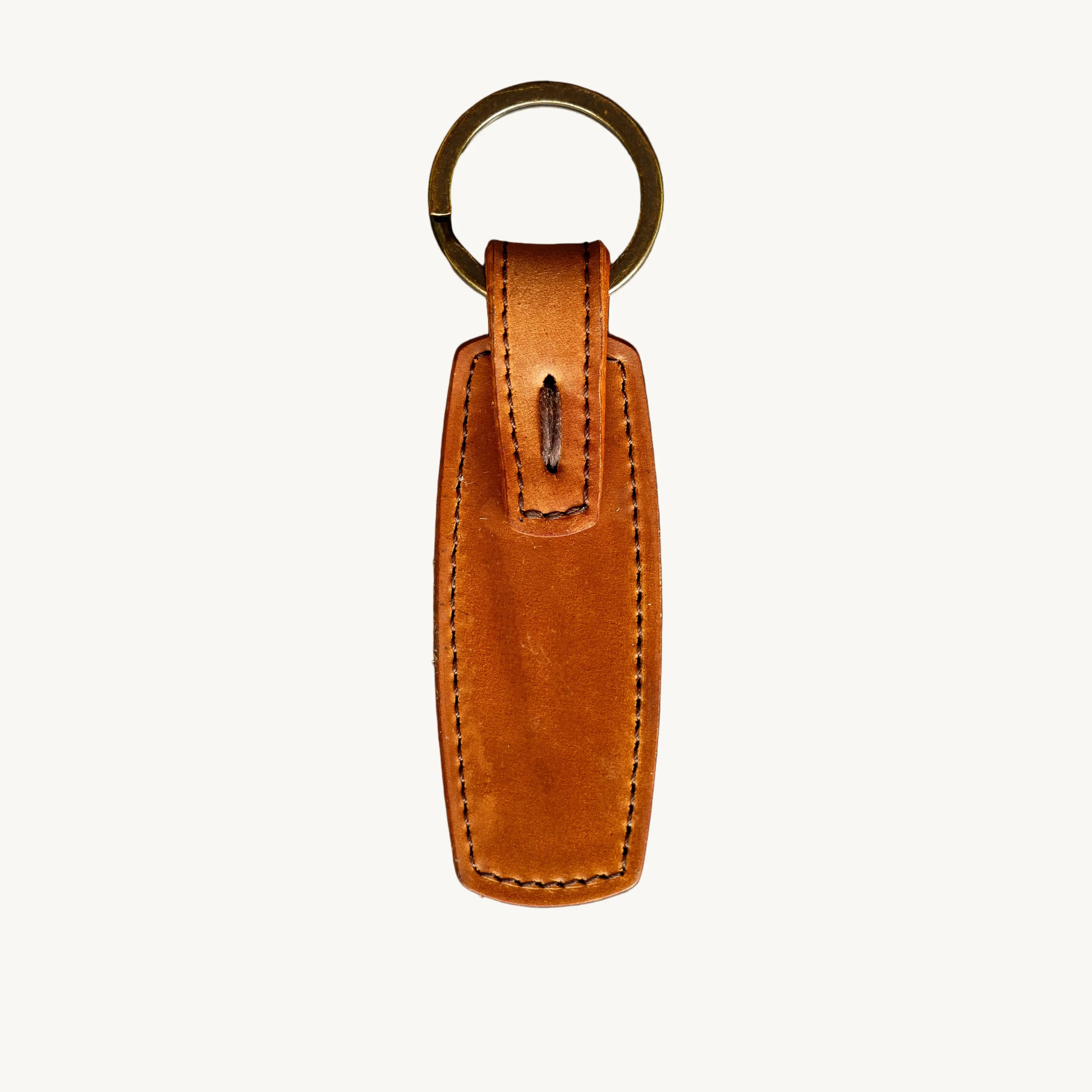Rover Key Ring - Natural Horween Shell Cordovan by Loyal Stricklin, handmade jewelry main product photo