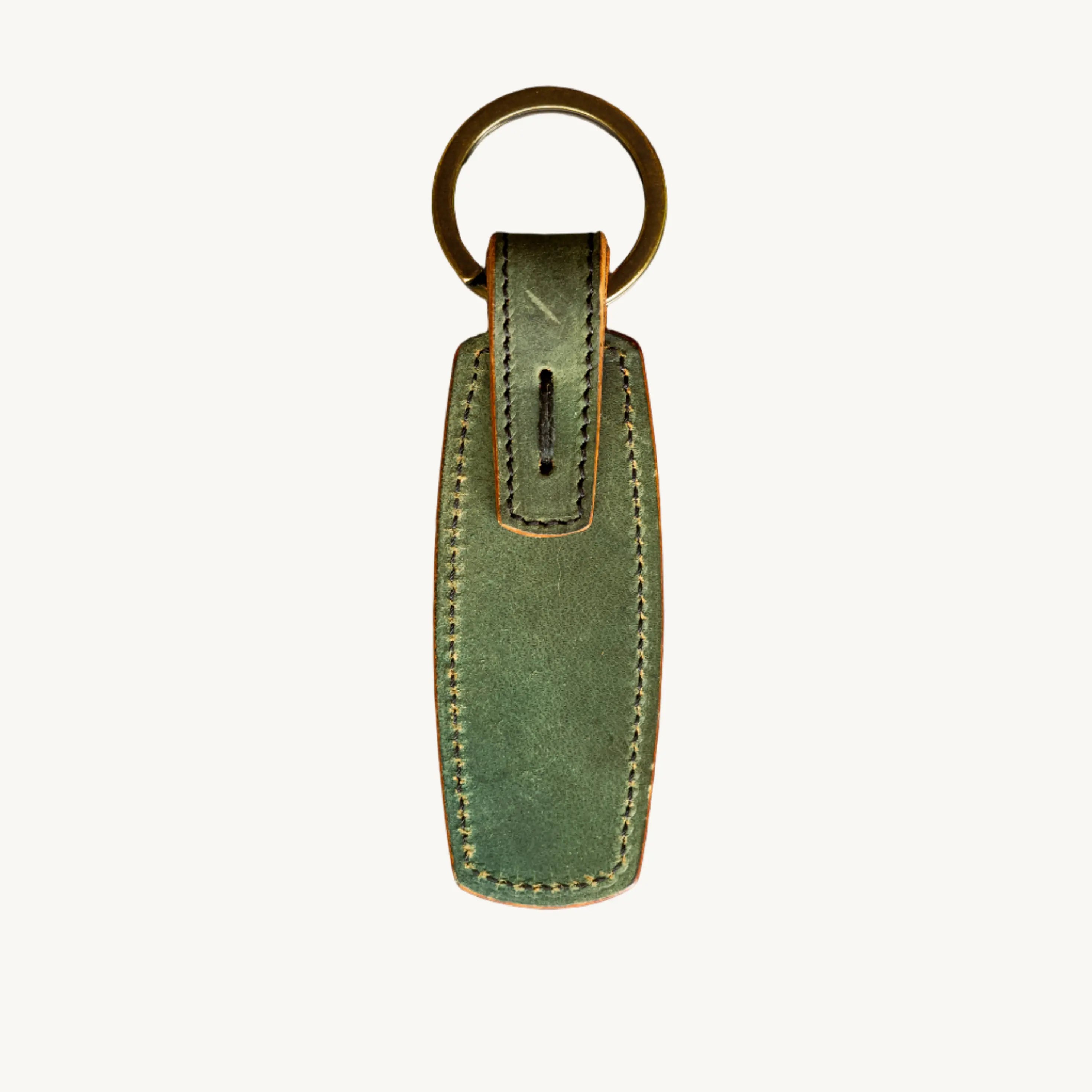 Rover Key Ring - Reverse Black Horween Shell Cordovan by Loyal Stricklin, handmade jewelry main product photo